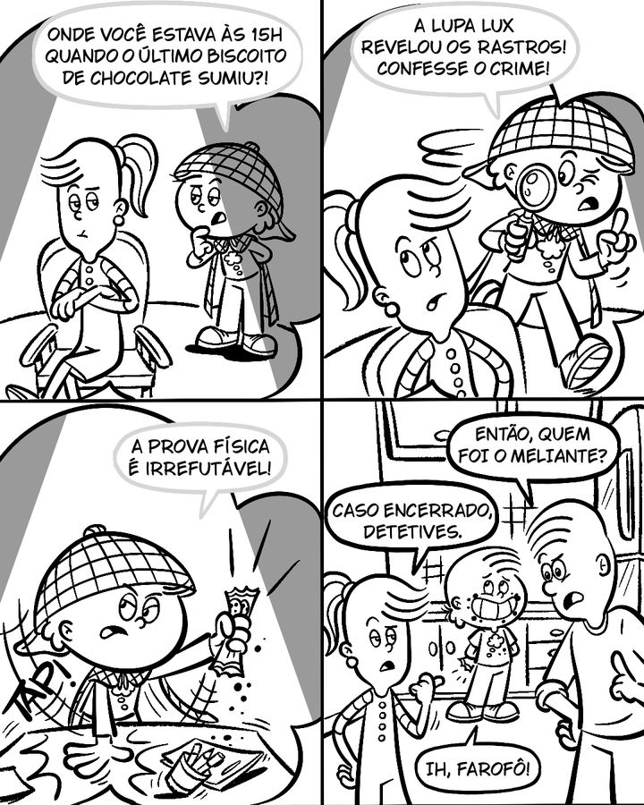 Tirinha: O Interrogatório do Biscoito
